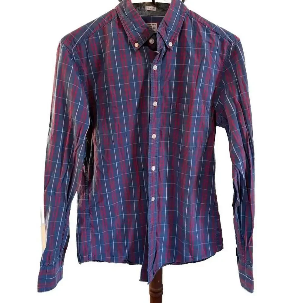 J. Crew Men's Slim Fit Plaid Button-Down | Classic Preppy Shirt Size S - Picture 2 of 5